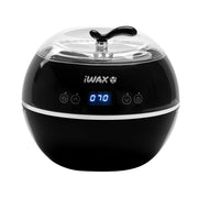 Black iWax wax heater with 500ml tin, 100W power, compact design for safe, efficient wax melting.