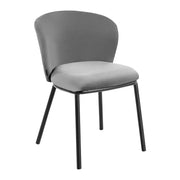 4RICO Linea grey velour chair for salon and office interiors