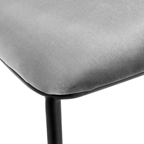 4RICO Linea grey chair detail with velour upholstery
