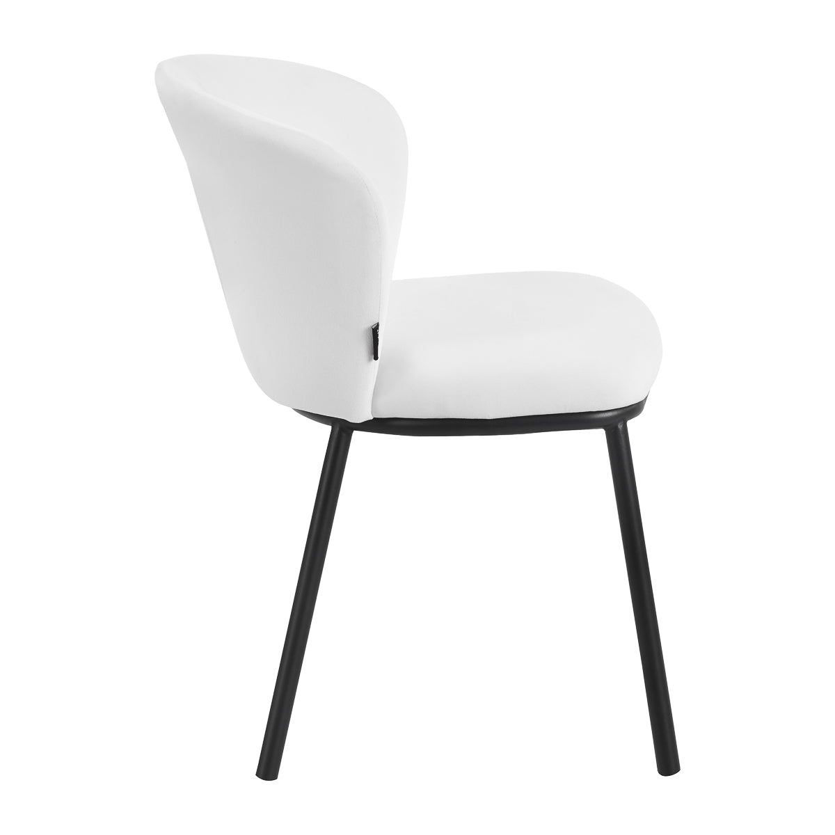 Front view of 4RICO Linea white chair for salon reception seating