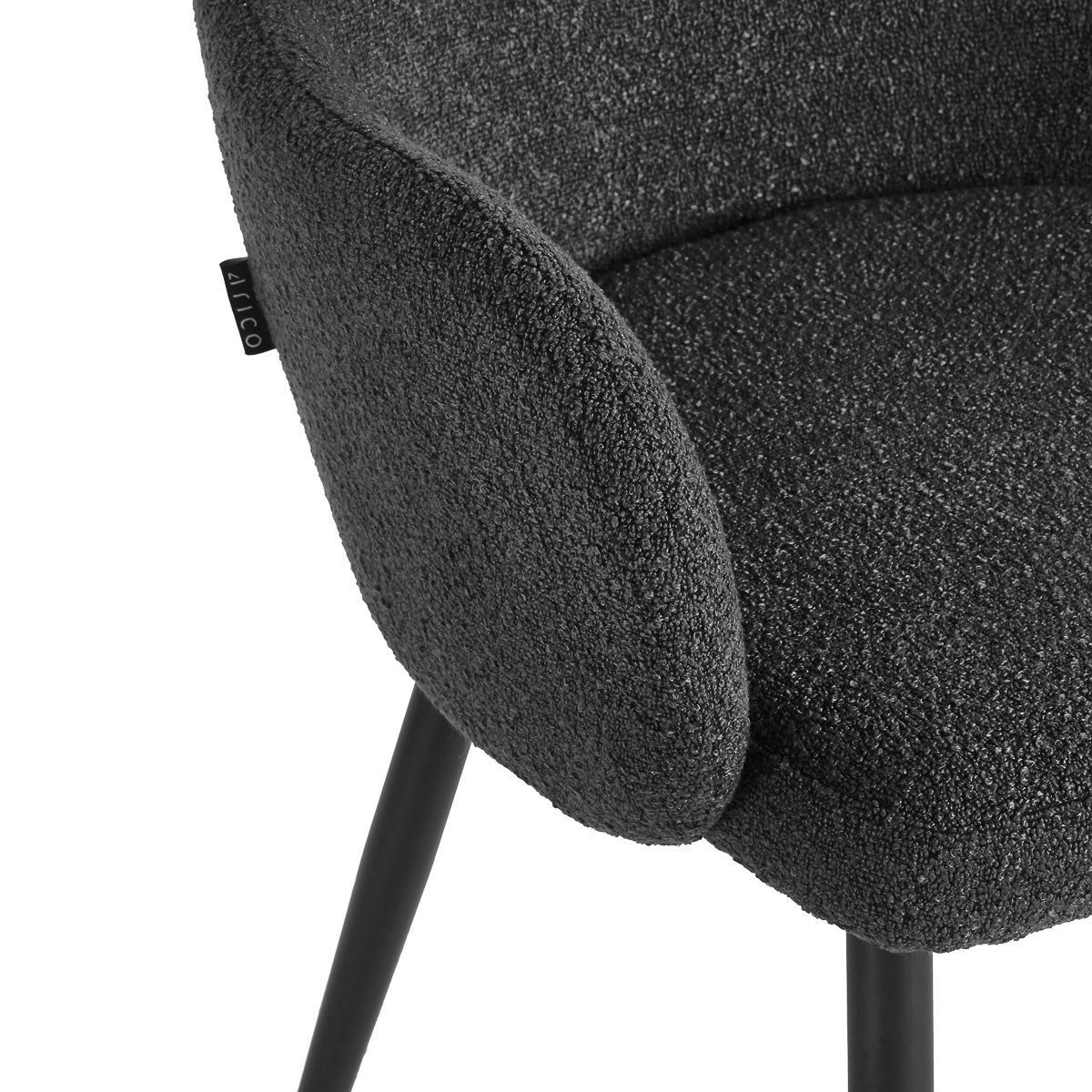 Slim black metal legs on 4RICO Intra reception chair