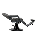 Gabbiano Bruno barber chair hydraulic base and grey round foot