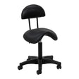 Черный косметологический стул-седло ACTIVESHOP 6001 со спинкой