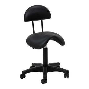 Черный косметологический стул-седло ACTIVESHOP 6001 со спинкой