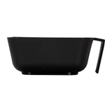 Black C-19 plastic dye mixing bowl with handle for hair coloring