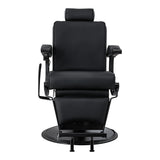 Gabbiano Continental Барберское Кресло С Массажем – Чёрное · Вид спереди