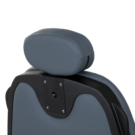 GABBIANO Barber's Chair Gabbiano Francesco in graphite with black base, featuring padded seat and backrest for professional salon use