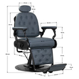 Gabbiano Francesco second class barber chair with hydraulic base and classic barbershop design