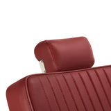 Gabbiano Visionerio+ hidraulisks bārbera krēsls – Sarkans, hromēts rāmis; nolaists galvas balsts