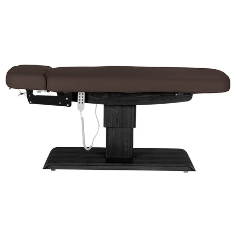 Электрическая SPA-Кушетка Sillon Relax – Цвет Тёмно-Коричневый, Основание Чёрное · Вид сбоку