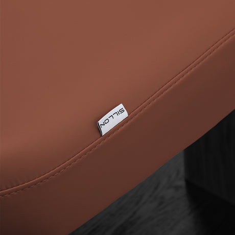 Sillon Relax · коричневый / чёрное · этикетка Sillon и шов