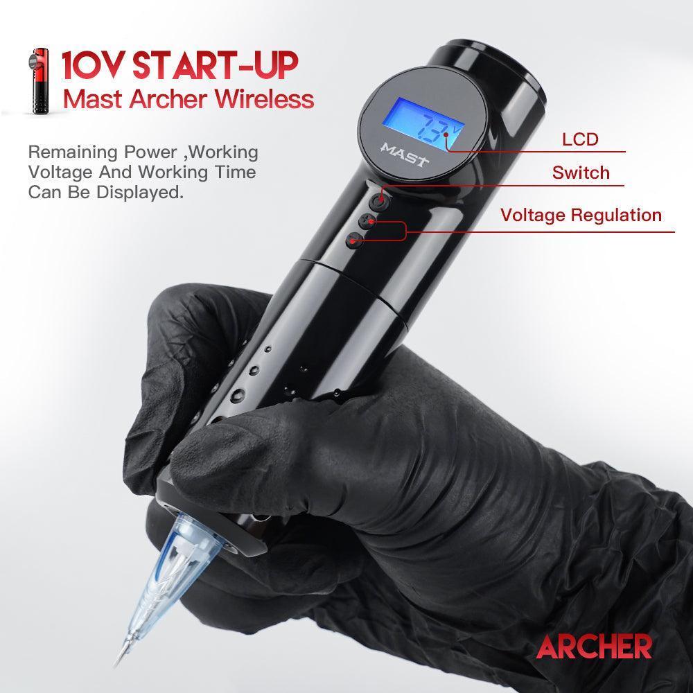 Mast Archer Wireless Tattoo Machine Pen 3.5mm stroke White - BVShop