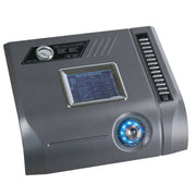 Beauty System 7-in-1 Micro, Sono, Peel, Hot-Cold, Lift, Photon device showing various treatment heads and controls.