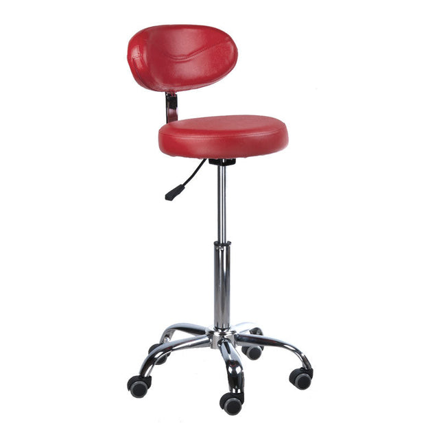 Cosmetology Stool with backrest BD-9934 Red - BVShop