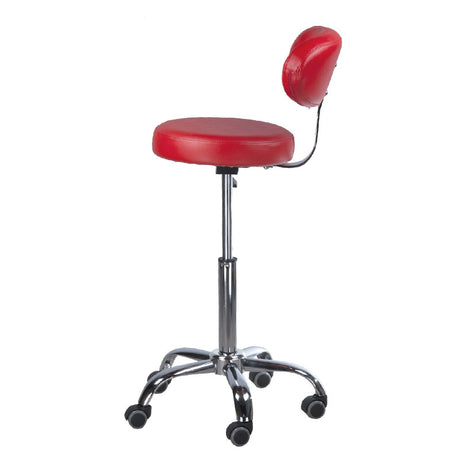 Cosmetology Stool with backrest BD-9934 Red - BVShop