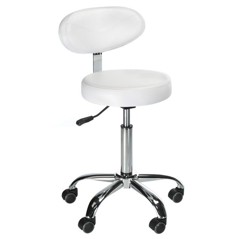 Taboret kosmetyczny z opar. BD-9934 white - BVShop