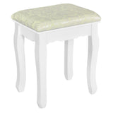 White vanity ELSA with 3 mirrors and 7 drawers + stool - BVShop
