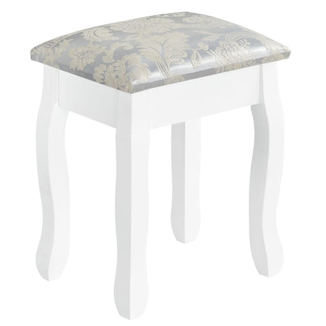 5-Toaletka biała LENA lustro 3 szuflady + taboret-5