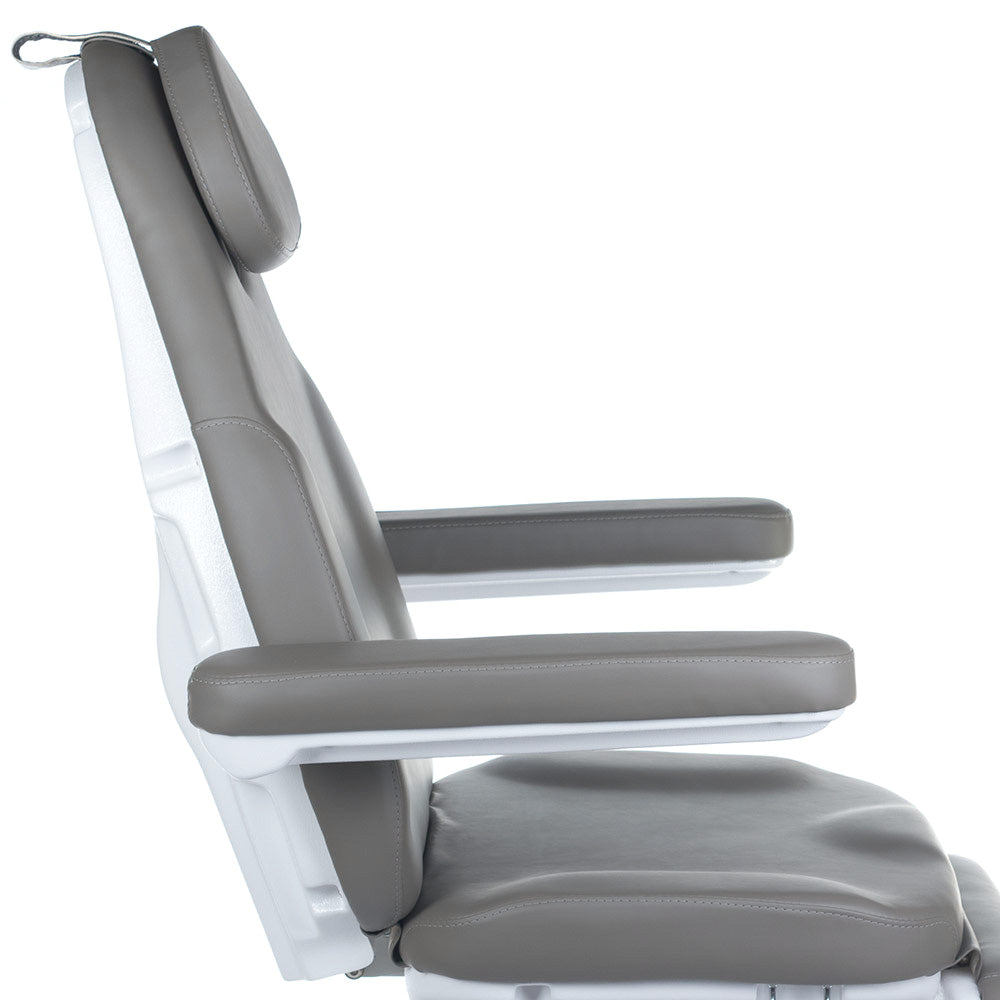 Electric cosmetic chair Modena BD-8194 Gray by Beauty System with padded gray upholstery and adjustable features for beauty salons.