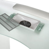 Manicure table with mounting hole BD-3453+O White - BVShop