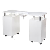 Manicure table with mounting hole BD-3425+O White - BVShop