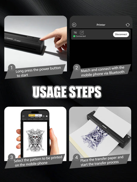 Mast DragonHawk A4 Wireless Thermal Tattoo Stencil Printer Machine - BVShop