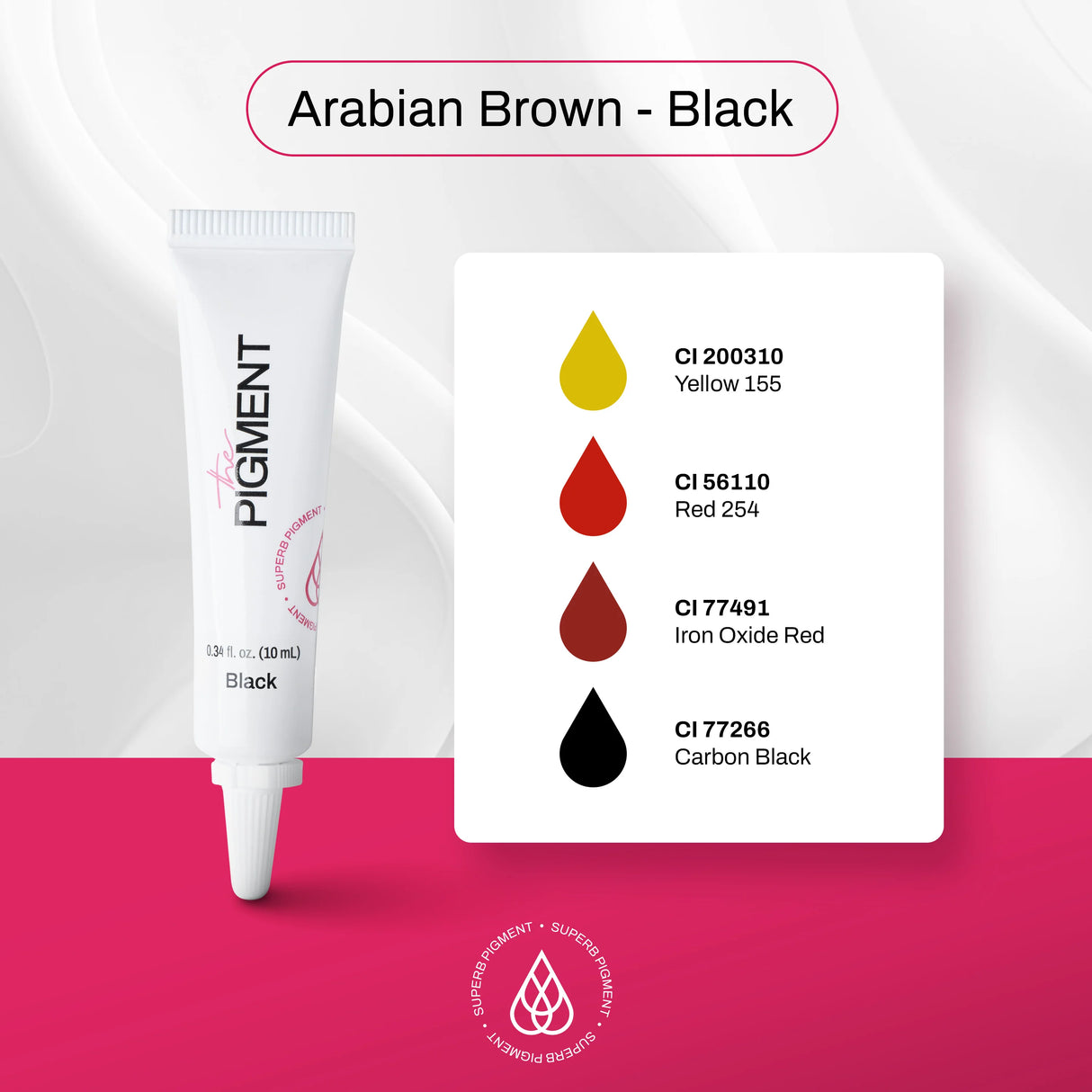 The Pigment Microblading Arabian Brown-Black Pigments 10ml