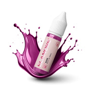 Close-up of lips with The Pigment X Elanore Soar Pigment 15ml, showcasing the vibrant lip color and glossy finish.