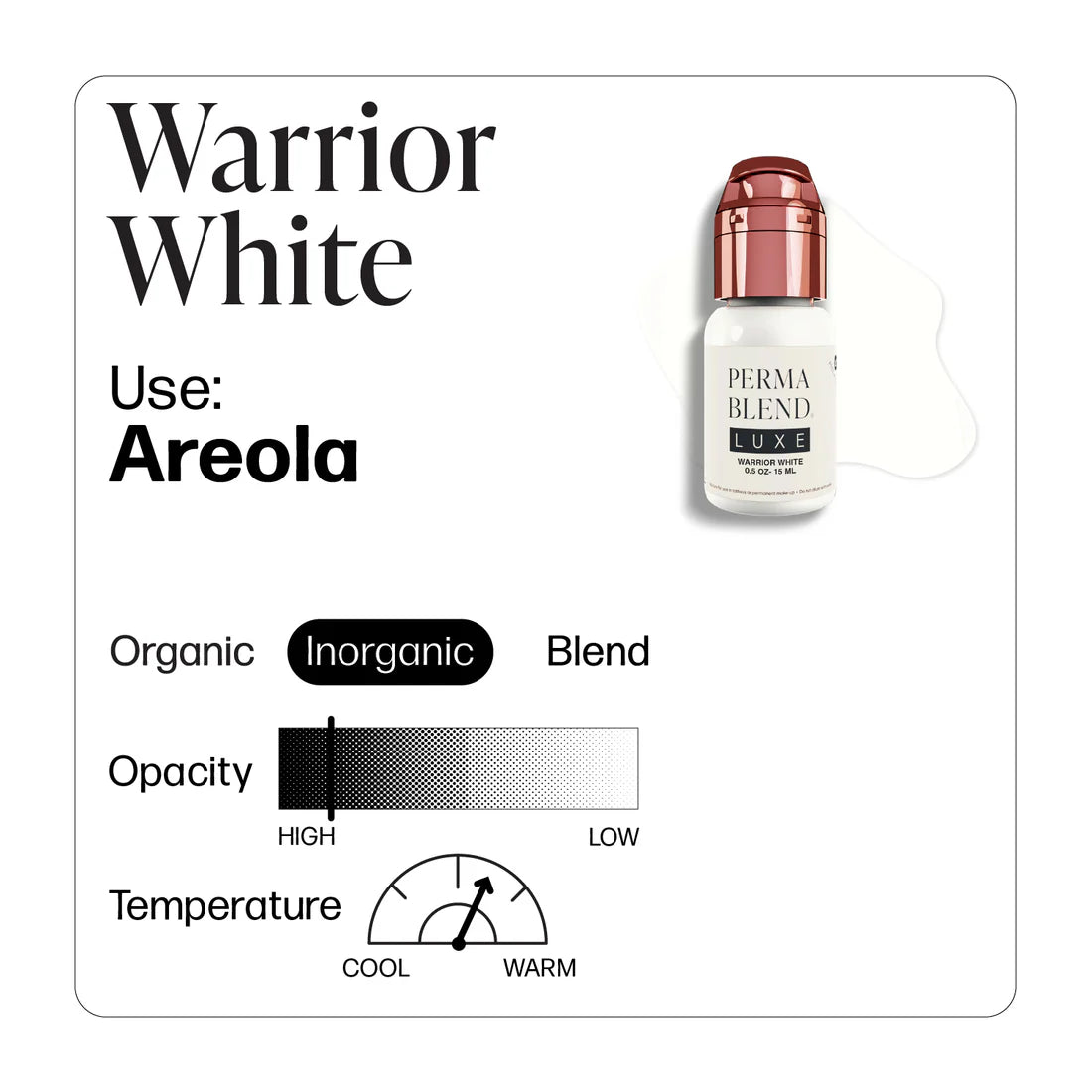 Perma Blend LUXE Neapturams Areolas Karotājs Balts 15ml