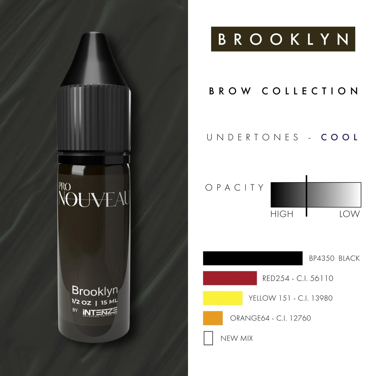 Pro Nouveau uzacu pigmenti no Intenze Brooklyn 15ml