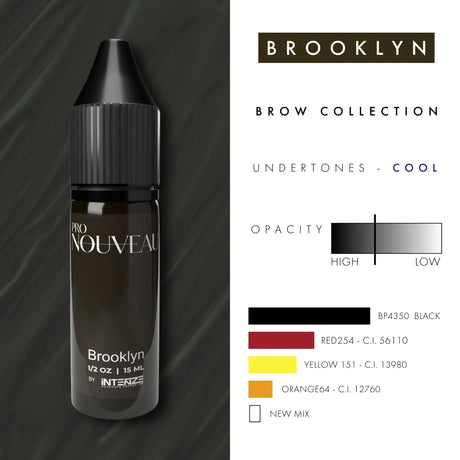 Пигменты для бровей Pro Nouveau от Intenze Brooklyn 15ml