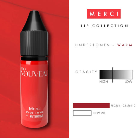 Пигменты для губ Pro Nouveau от Intenze Merci 15ml