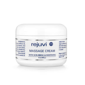 Rejuvi m Скрабирующий Массажный Крем 240g – Баночка, этикетка спереди
