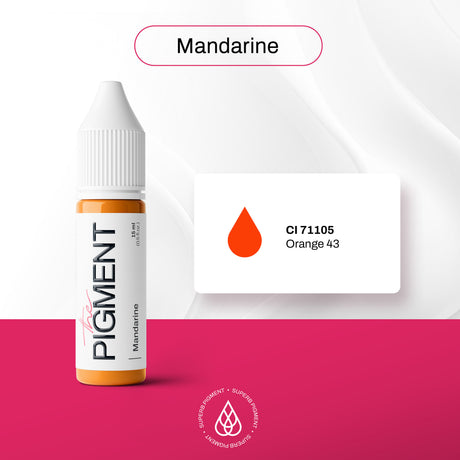 The Pigment Mandarine orange corrector pigment details for PMU work