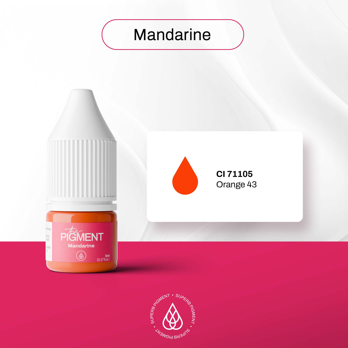 The Pigment Mandarine small bottle for PMU colour correction