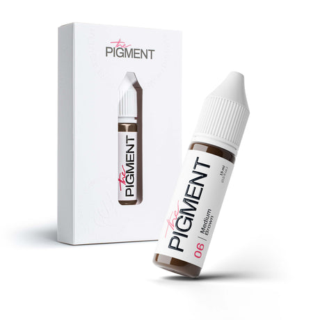 The Pigment 06 Medium Brown chestnut pigment swatch for brow PMU