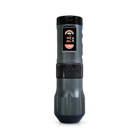 Wireless tattoo pen machine by AVA in grey, featuring ergonomic design and advanced needle control for precise tattooing.