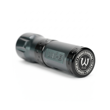 Gray AVA UNI-B wireless tattoo pen machine with ergonomic design and advanced control for precise tattooing.