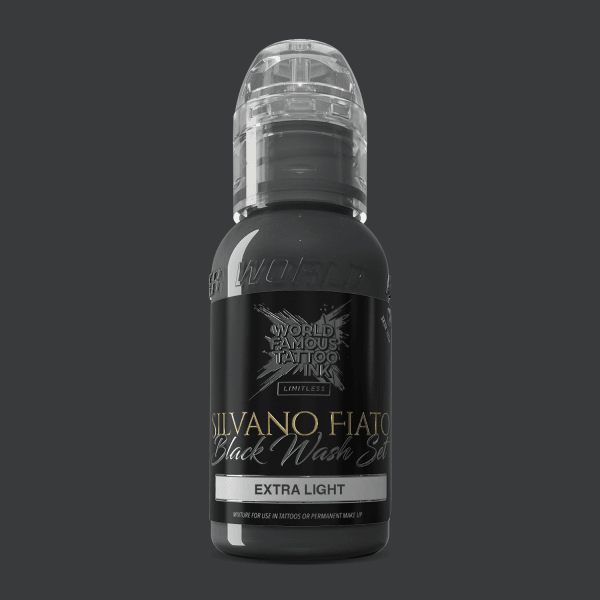 Pasaulslavenā Limitless tetovējumu tinte Silvano Fiato Blackwash Extra Light (30ml)