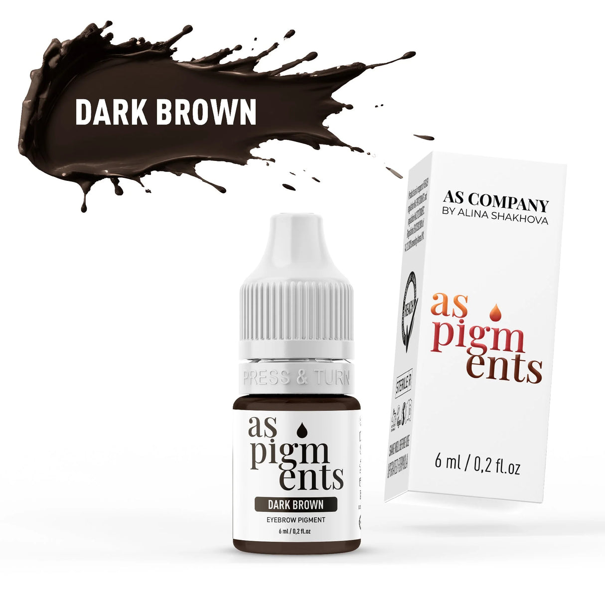 AS COMPANY tumši brūns (AS pigmenti) 6/12ml
