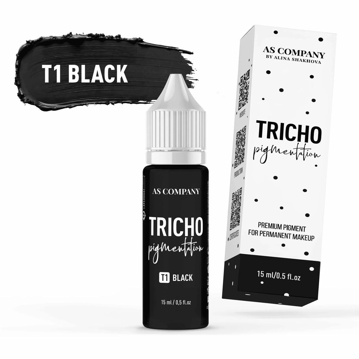 AS COMPANY T1 Melns (TRIHOPIGMENTĀCIJA) 15ml