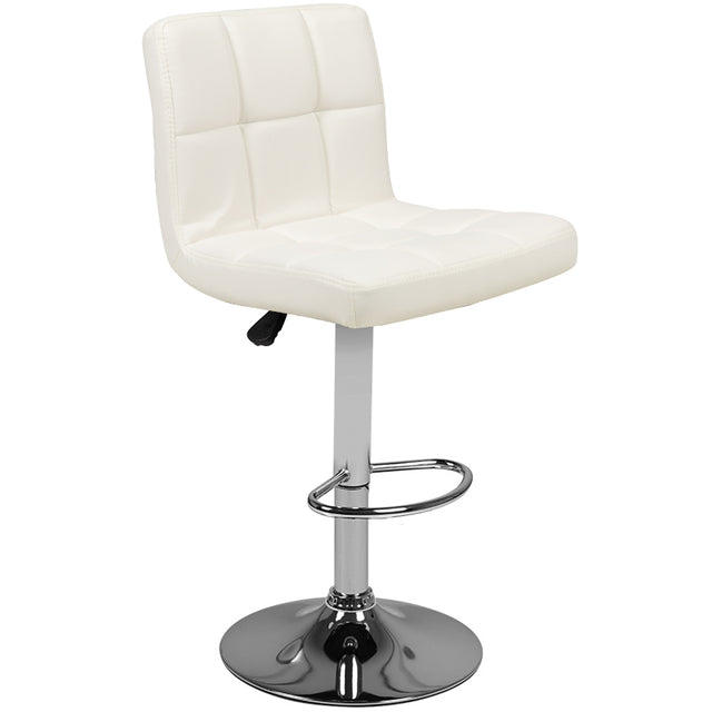 Bar stool m06 quilted adjustable white - BVShop