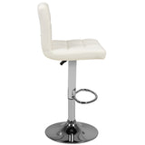 Bar stool m06 quilted adjustable white - BVShop