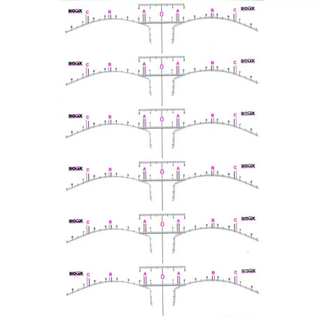 Biotek Disposable Adhesive Eyebrow Ruler 12pcs - BVShop