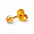 Caflon Original Piercing Earrings Crystal Clawset 4 mm (24ct Gold Plated)