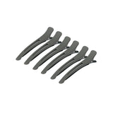 Clamps hairdressing clips for hair e-12b 6 pcs 11.5 cm gray - BVShop
