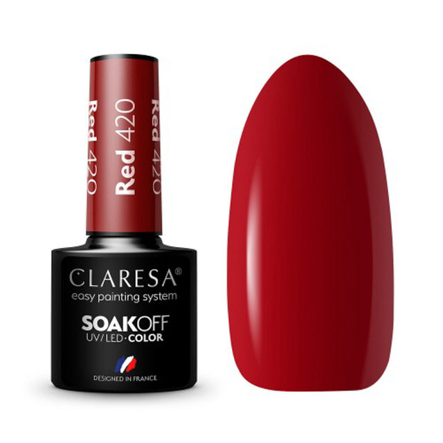 CLARESA Hybrid nail polish RED 420 -5g - BVShop