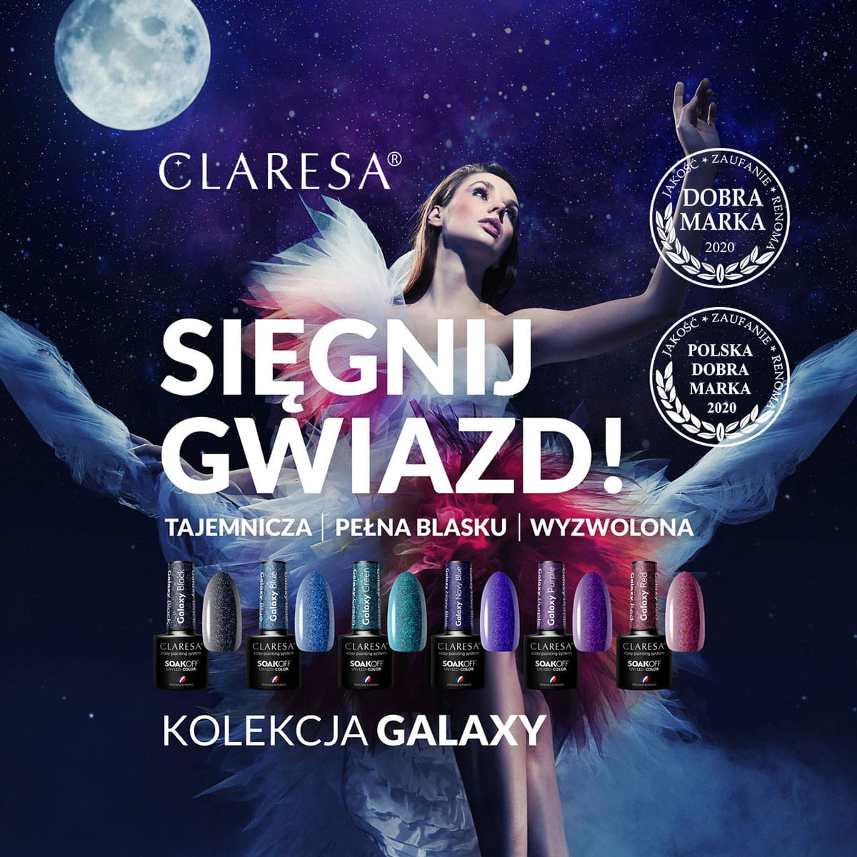 CLARESA Hybrid polish Galaxy Green 5g - BVShop