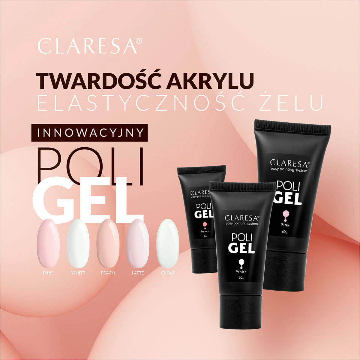 CLARESA POLI GEL PEACH 30 g - BVShop