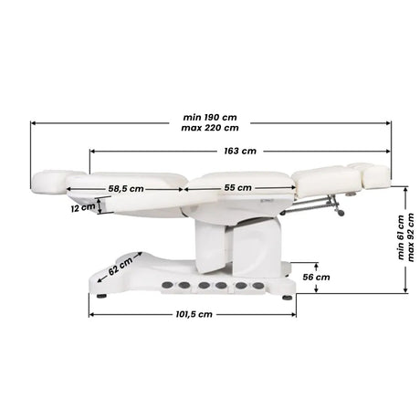 COSMETIC ELECTRIC CHAIR. AZZURRO 708BS PEDI PRO EXCLUSIVE 3 MOTOR HEATED - BVShop
